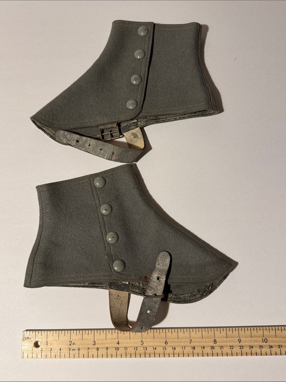 Vintage Grey Felt Spatterdashes “Spatts”